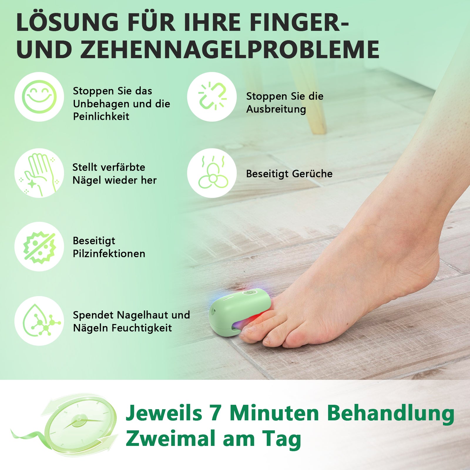 KTS® Nagelpilz-Reinigungsgerät bei Onychomykose