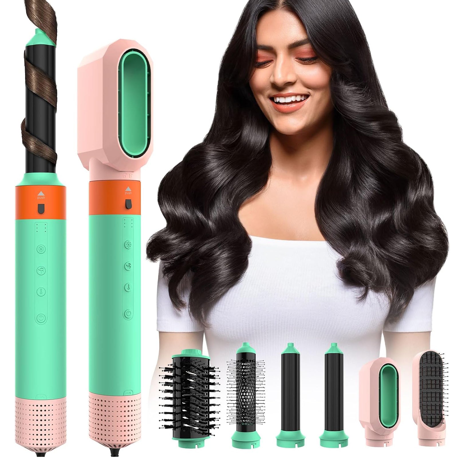 6-in-1-Haartrocknerbürste mit professionellem Air-Hair-Styler-Set