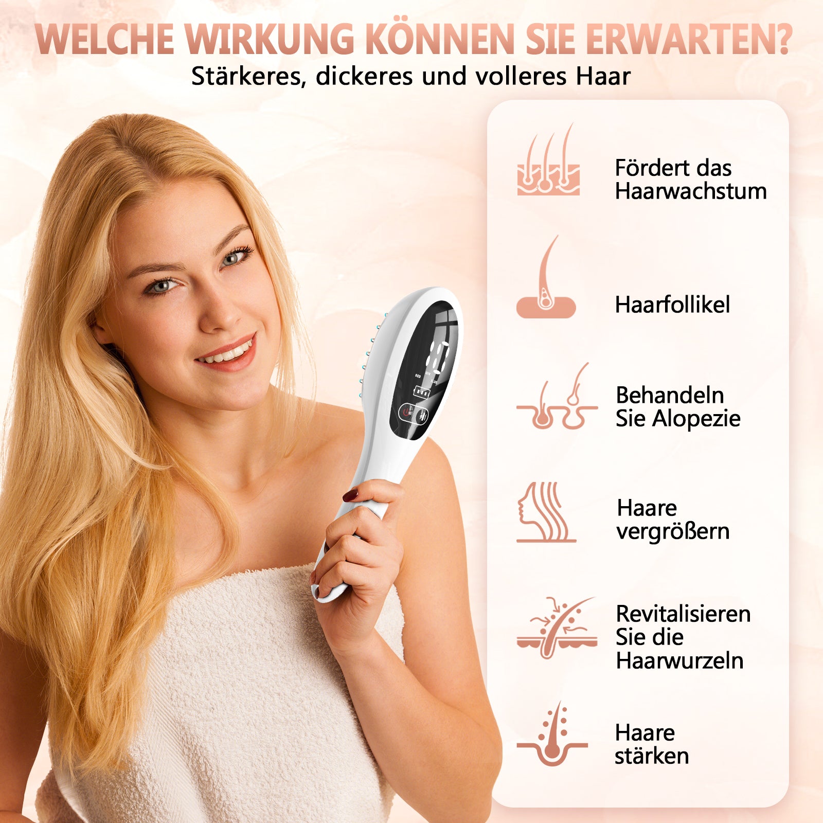 Lasertherapie-Haarwuchskamm