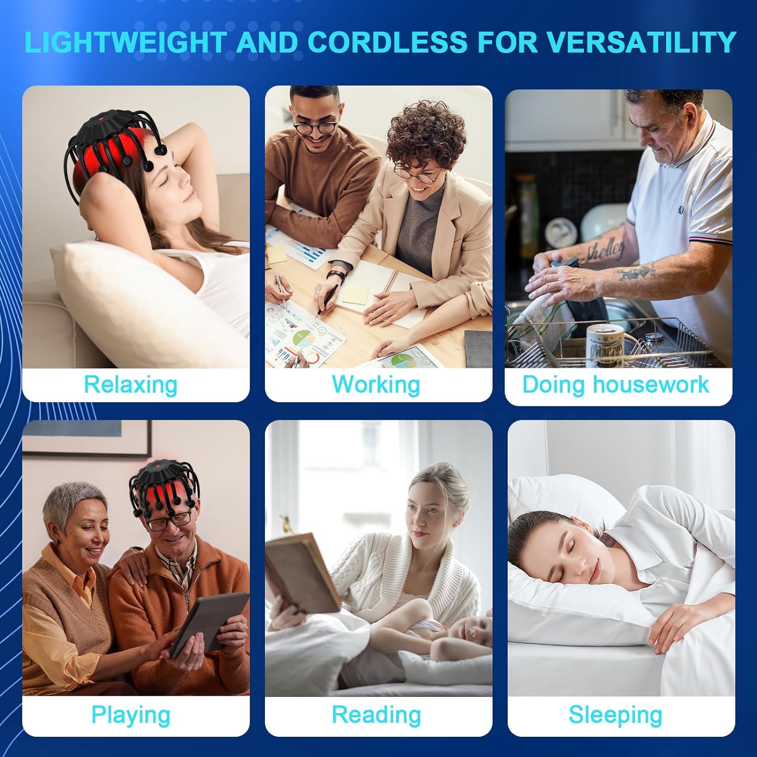 KTS Elektrisches Kopfhautmassagegerät, Kopfmassagegerät