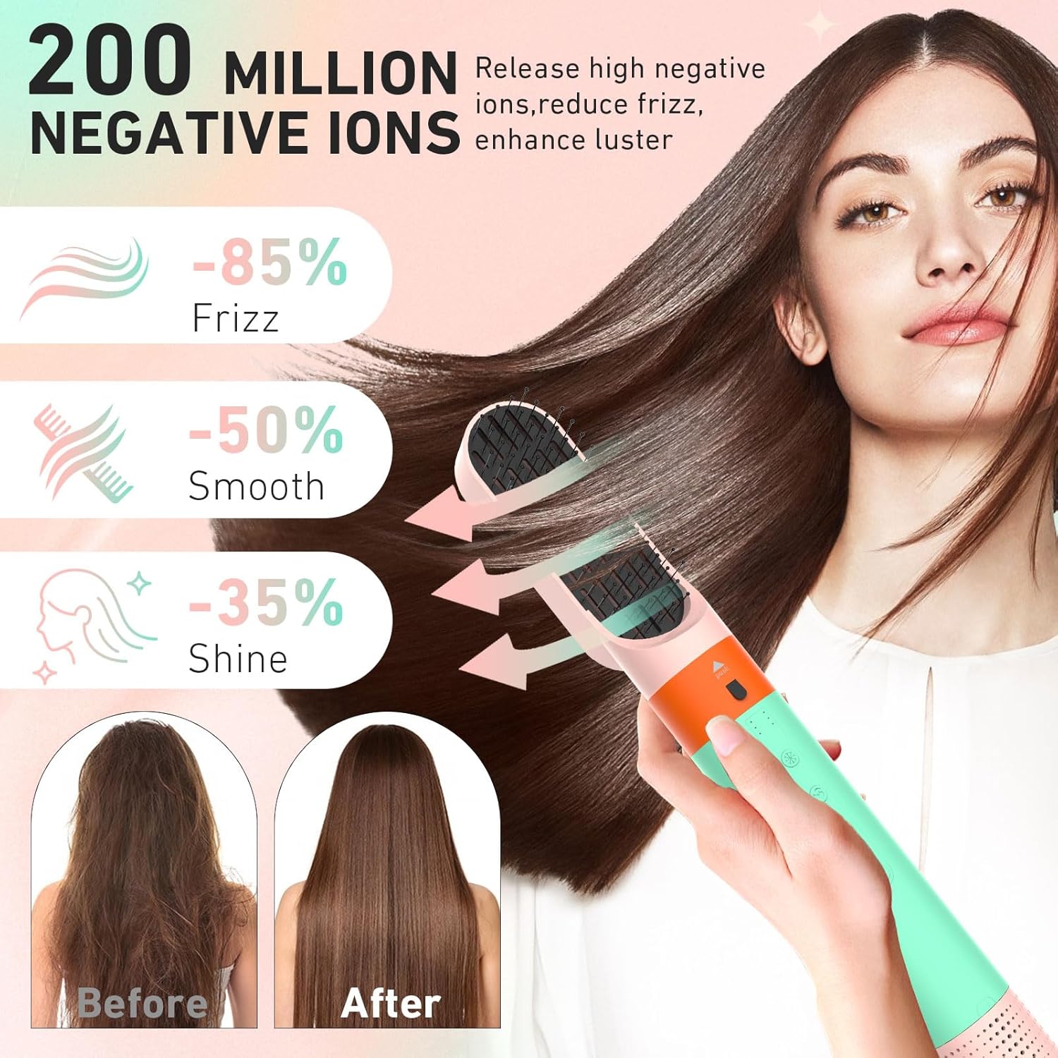 6-in-1-Haartrocknerbürste mit professionellem Air-Hair-Styler-Set