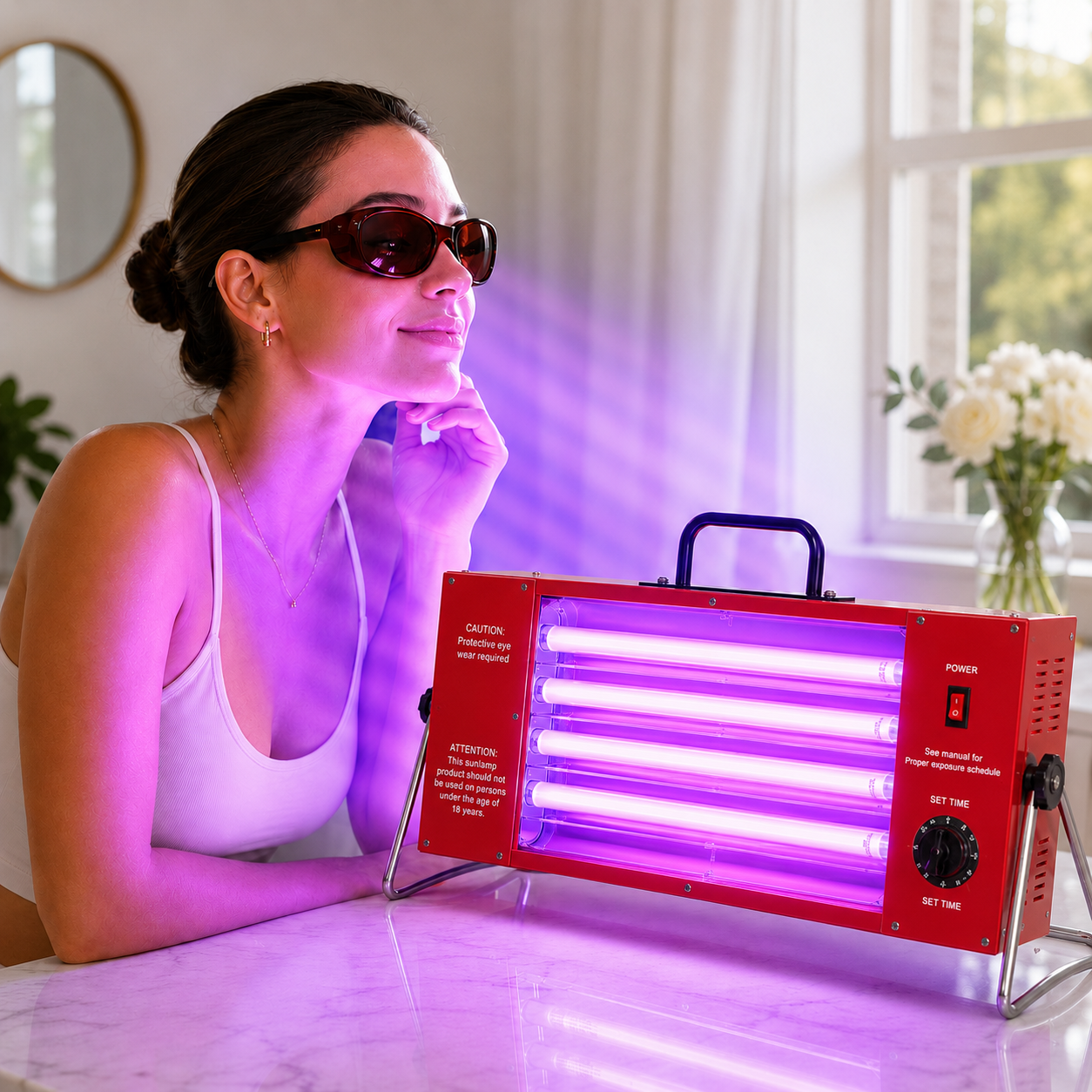 Jitesy Sun Innenverstellbare UVB/UVA-Bräunungslampe für Zuhause 5.0